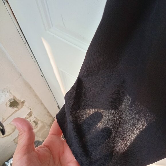 Candies Black Ruffled Spaghetti strap top Size Small - Picture 11 of 12